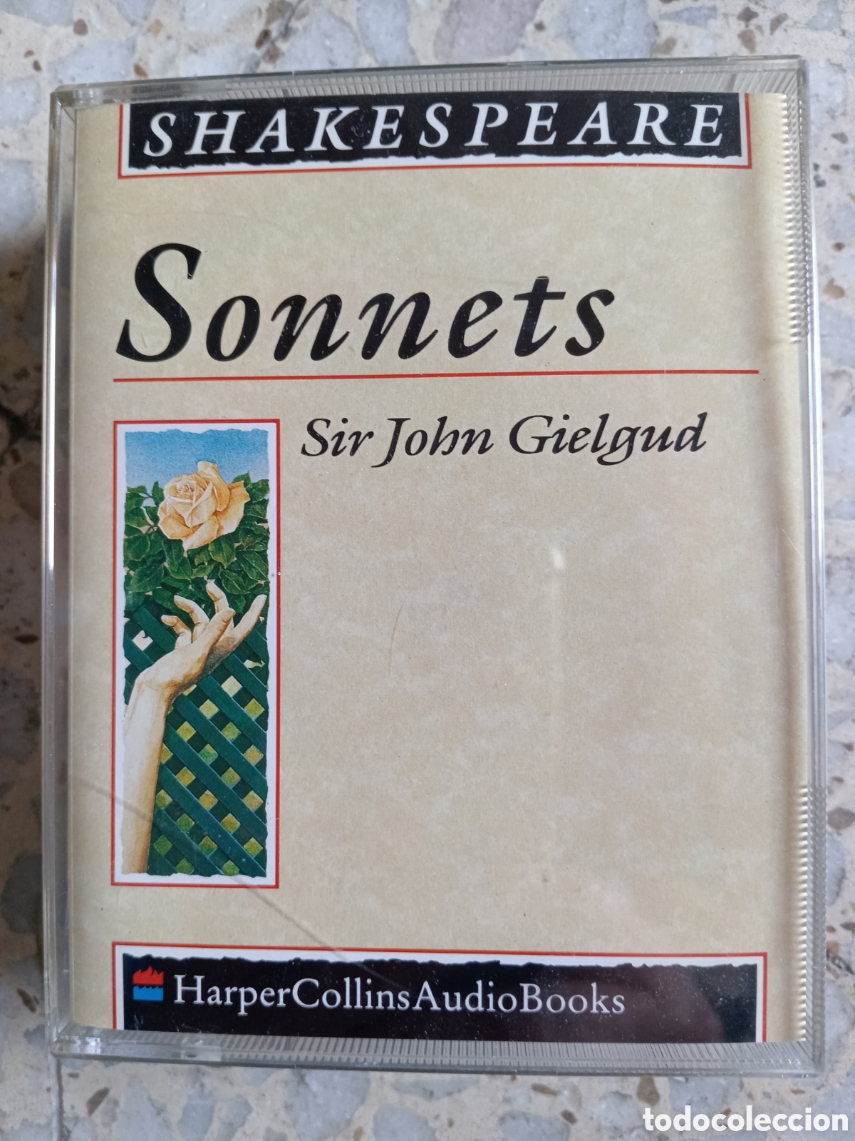 Old Cassettes: CASETE SHAKESPEARE SONNETS JOHN GIELGUD 2 CASSETTE