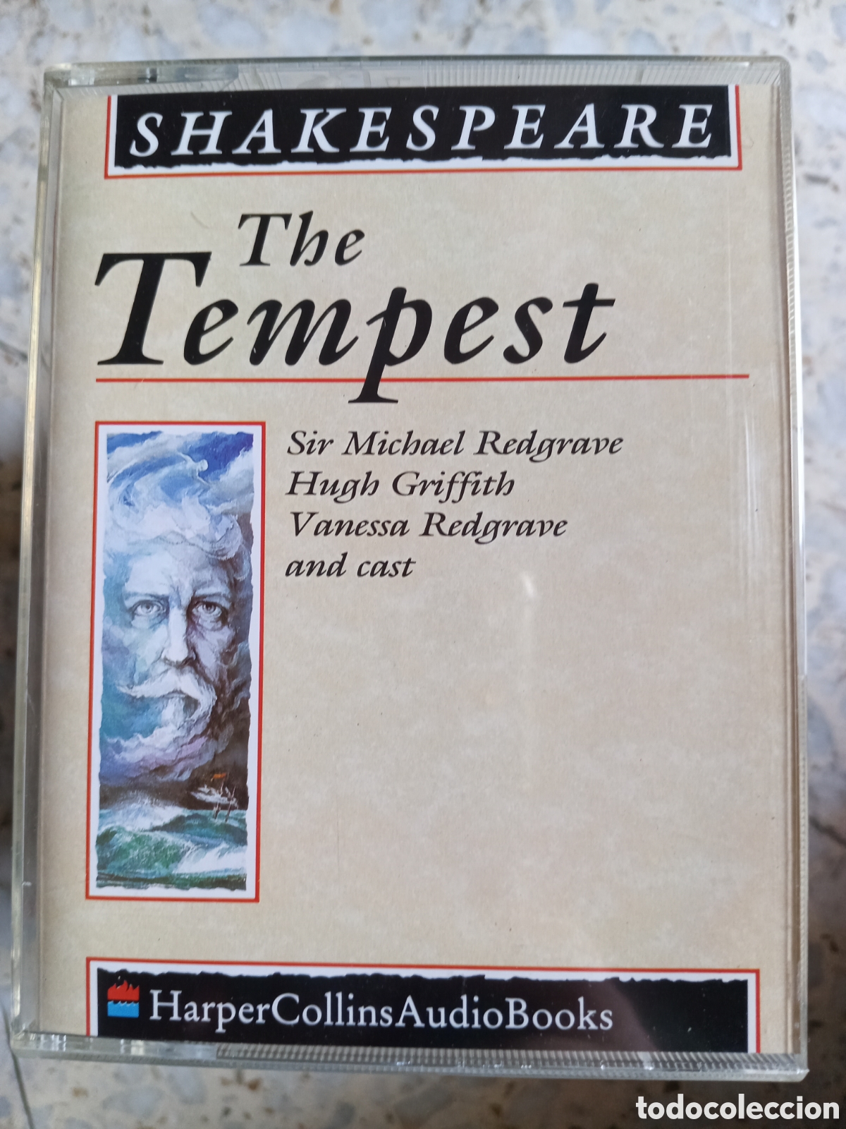 Old Cassettes: CASETE SHAKESPEARE THE TEMPEST MICHAEL REDGRAVE 2 CASSETTE