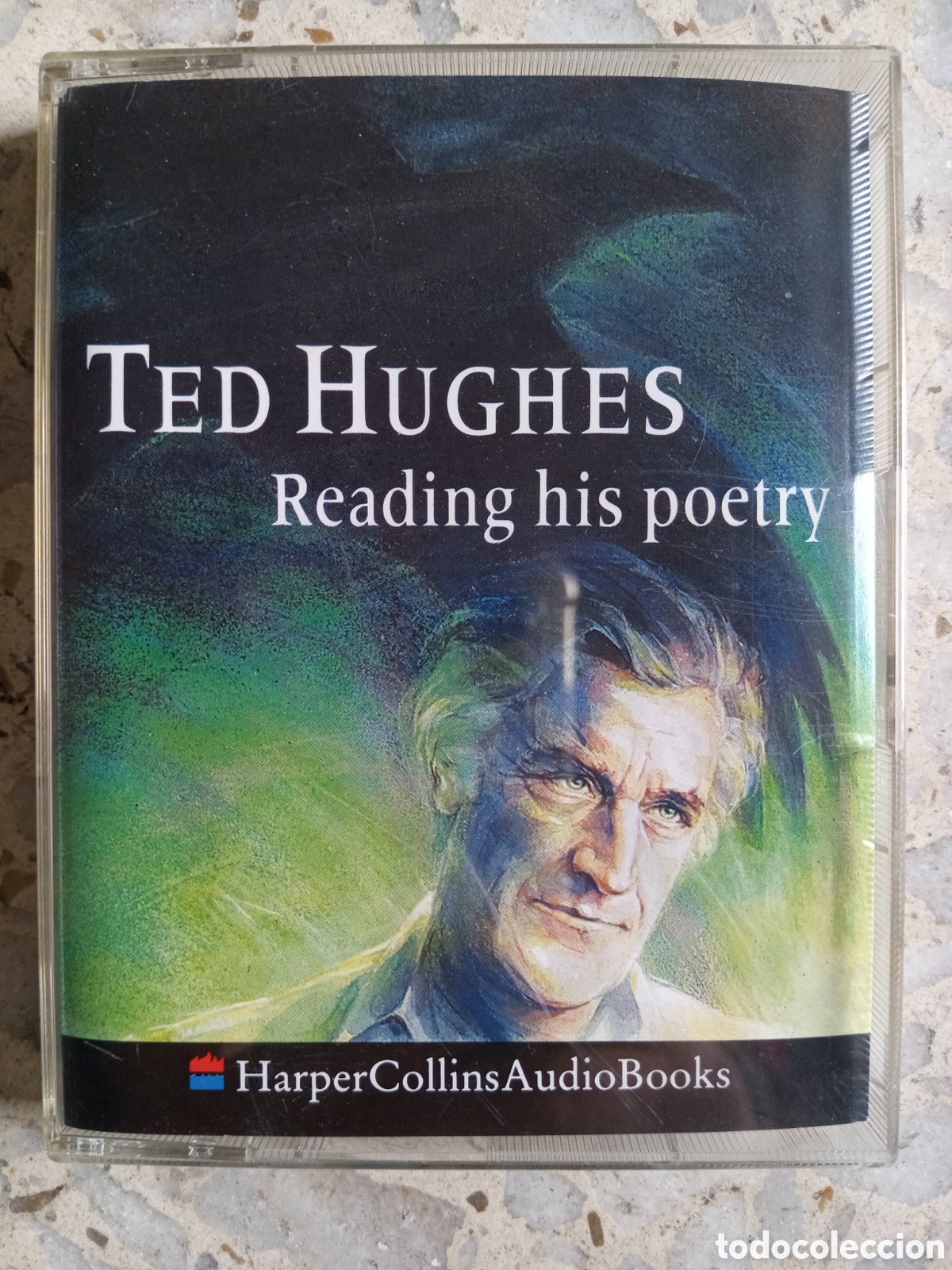 Old Cassettes: CASETE TED HUGHES READRIN HIS POETRY HARPER COLLINS AUDIOBOOKS 2 CASSETTE