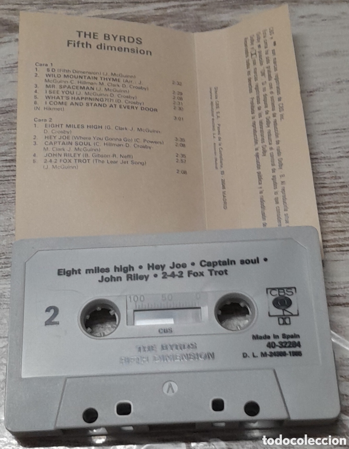 Casetes antiguos: THE BYRDS - FIFTH DIMENSION - CBS 1985 - Foto 2