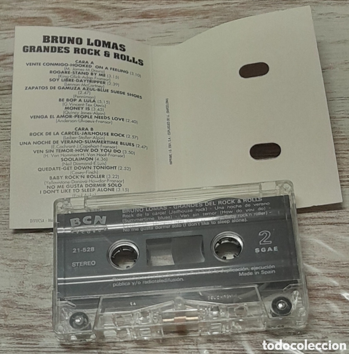 Casetes antiguos: BRUNO LOMAS - GRANDES ROCK & ROLLS - Foto 2