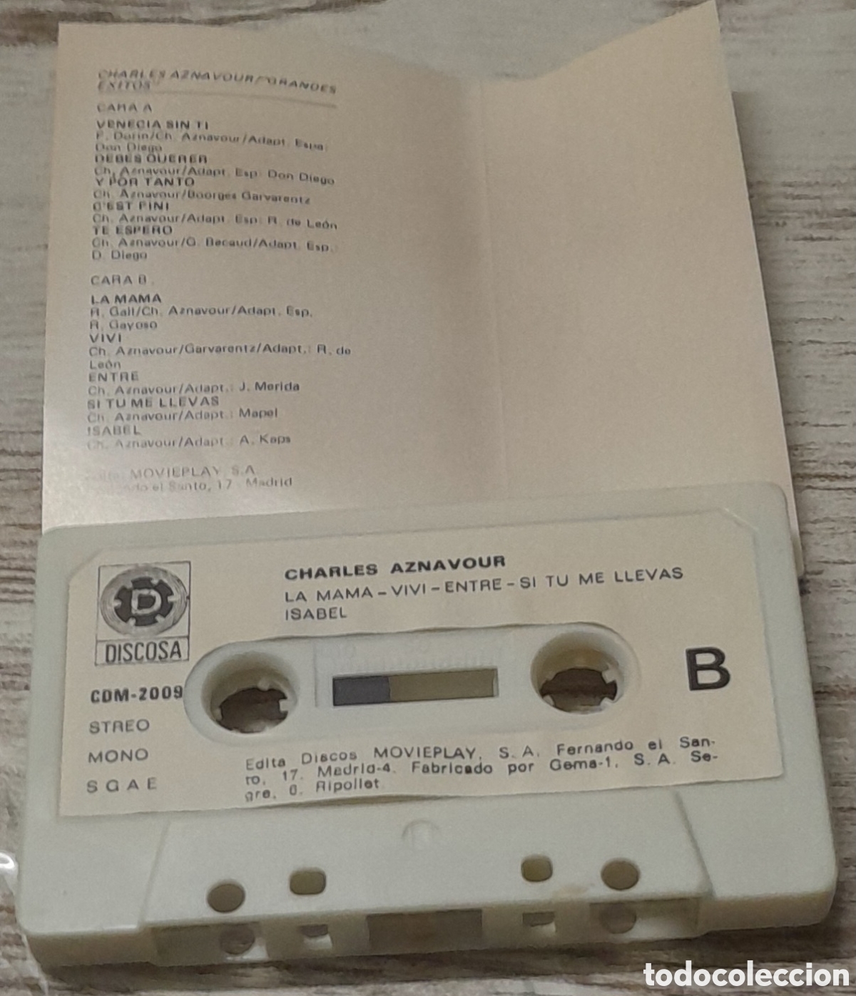 Casetes antiguos: CHARLES AZNAVOUR - GRANDES EXITOS - Foto 2