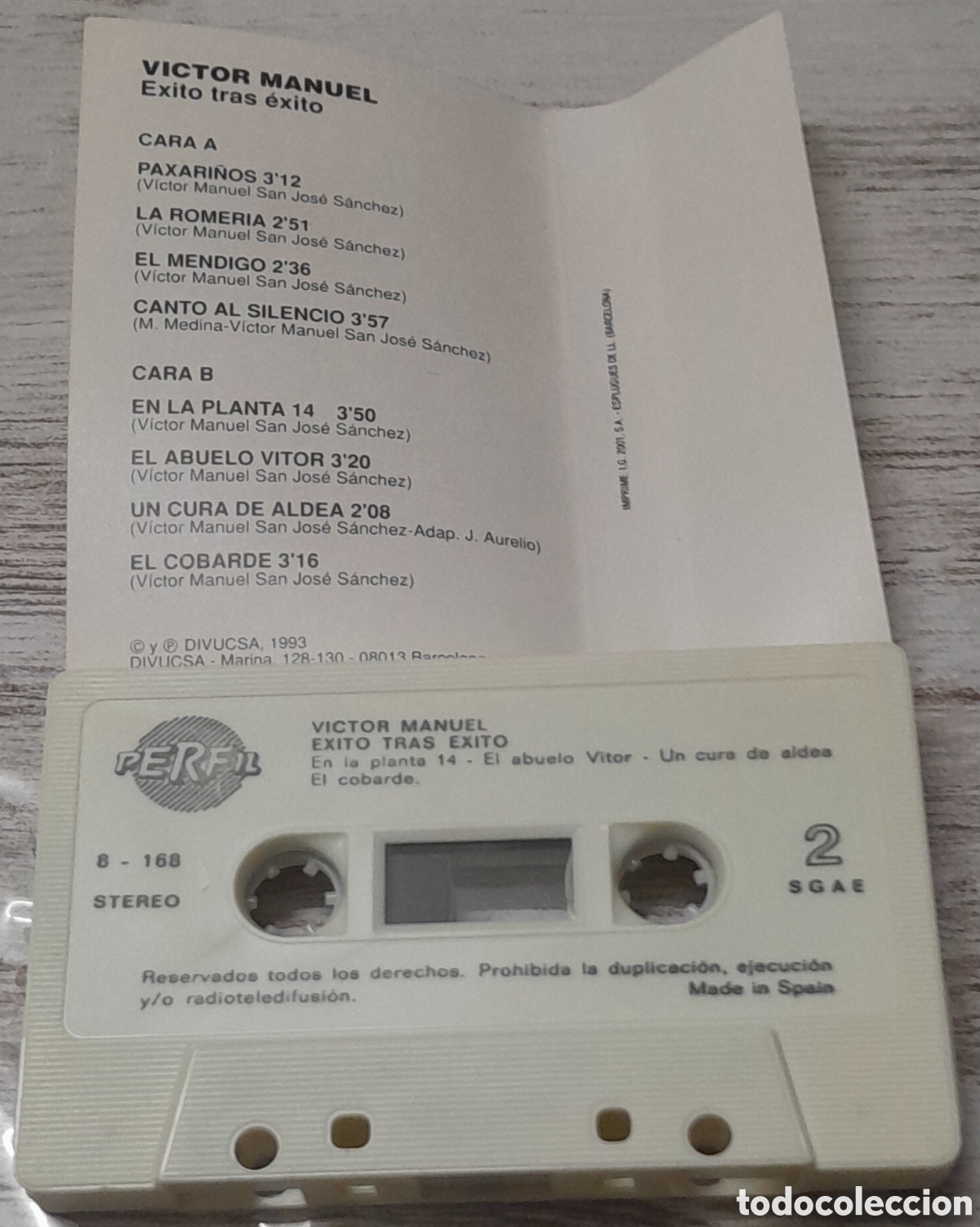 Casetes antiguos: VICTOR MANUEL - EXITO TRAS EXITO - Foto 2