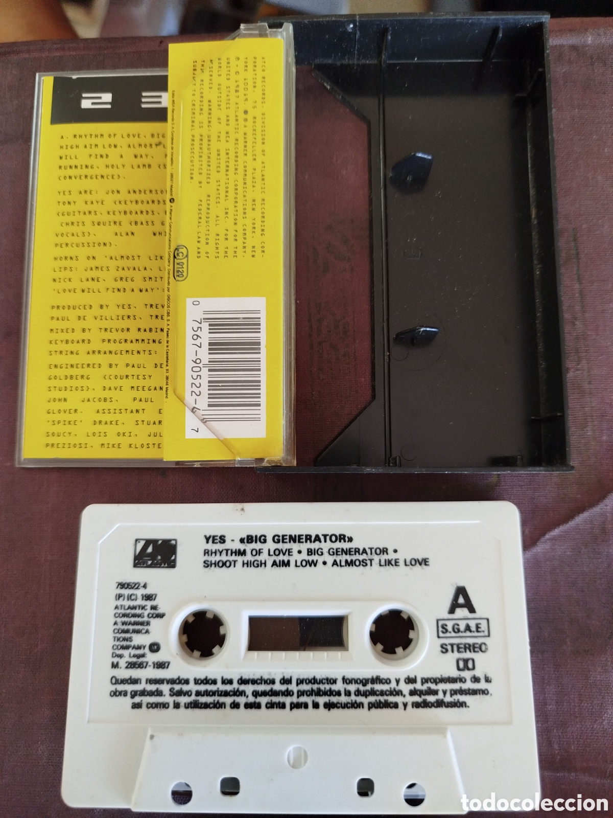 Casetes antiguos: Yes - Big generator. Cassette - Foto 2