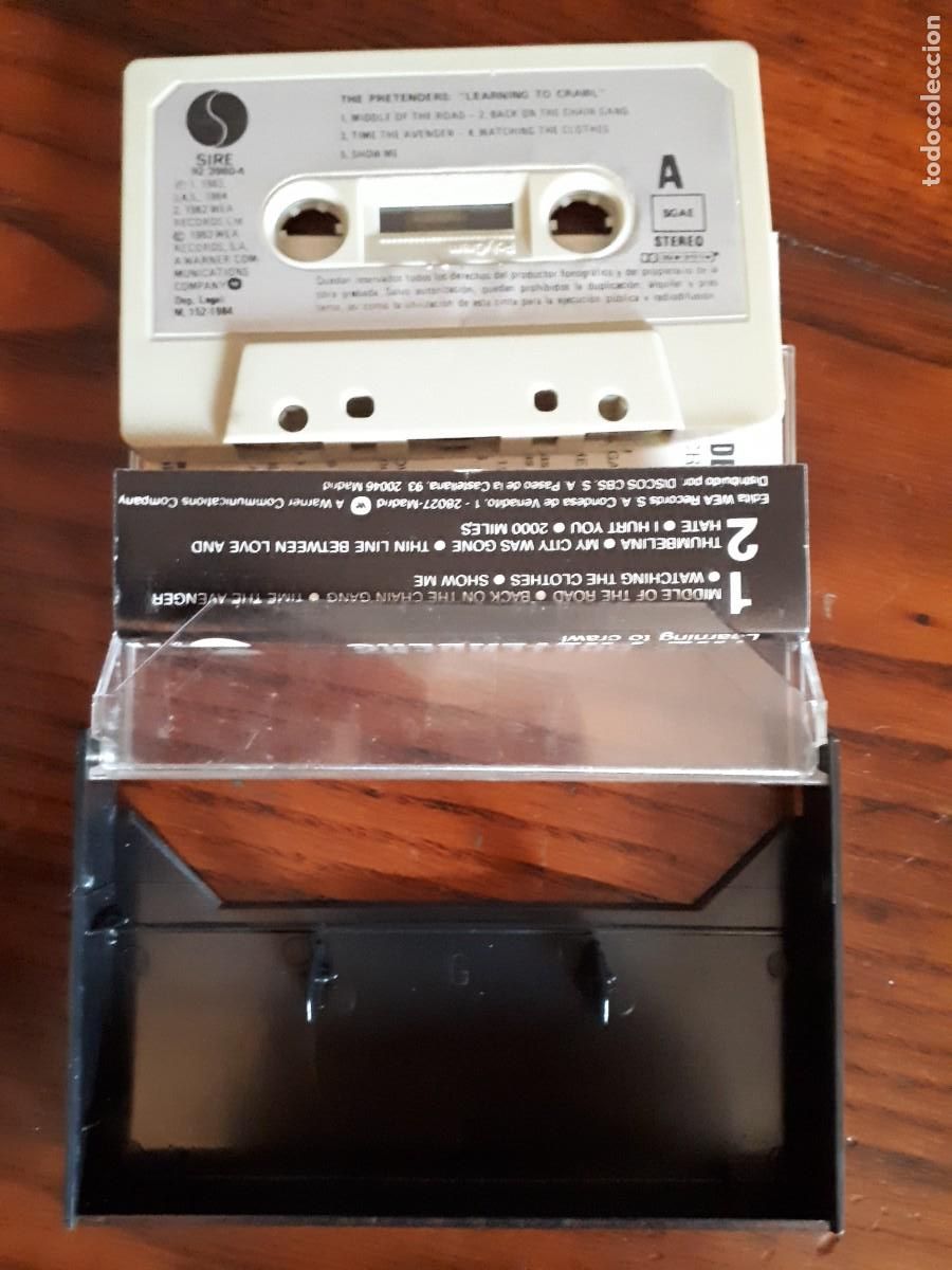 Casetes antiguos: The Pretenders learning to crawl Cassette. - Foto 2