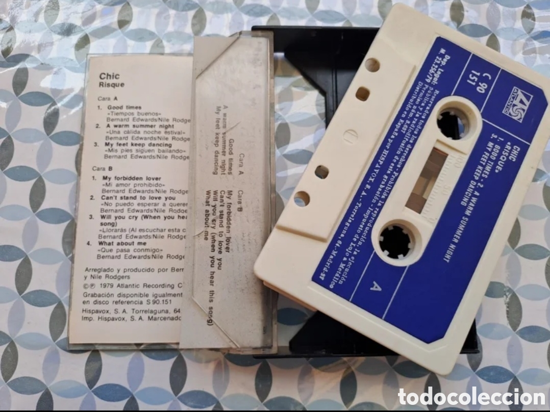 Casetes antiguos: Cassette Chic. &rdquo;Risqu&eacute;&rdquo;. 1979 - Foto 2