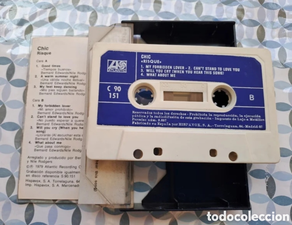 Casetes antiguos: Cassette Chic. &rdquo;Risqu&eacute;&rdquo;. 1979 - Foto 4