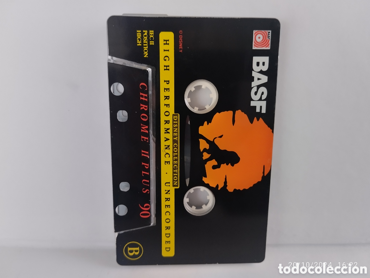 Casetes antiguos: CINTA CASSETTE BASF 90 DISNEY REY LEON GOLLETION CROME II PLUS
