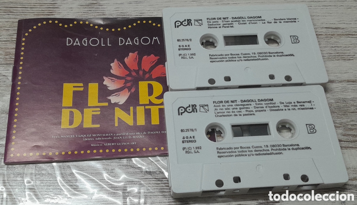 Casetes antiguos: DAGOLL DAGOM - FLOR DE NIT - DOBLE CASETE - Foto 2