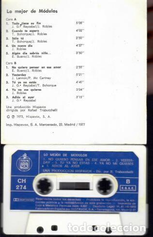 Casetes antiguos: MODULOS LO MEJOR Cinta CASSETTE COLECCION - Foto 2