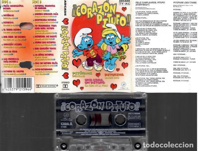 Casetes antiguos: CORAZON PITUFO VERSIONES PITUFAS DE CLASICOS DISCO POP ROCK CASSETTE