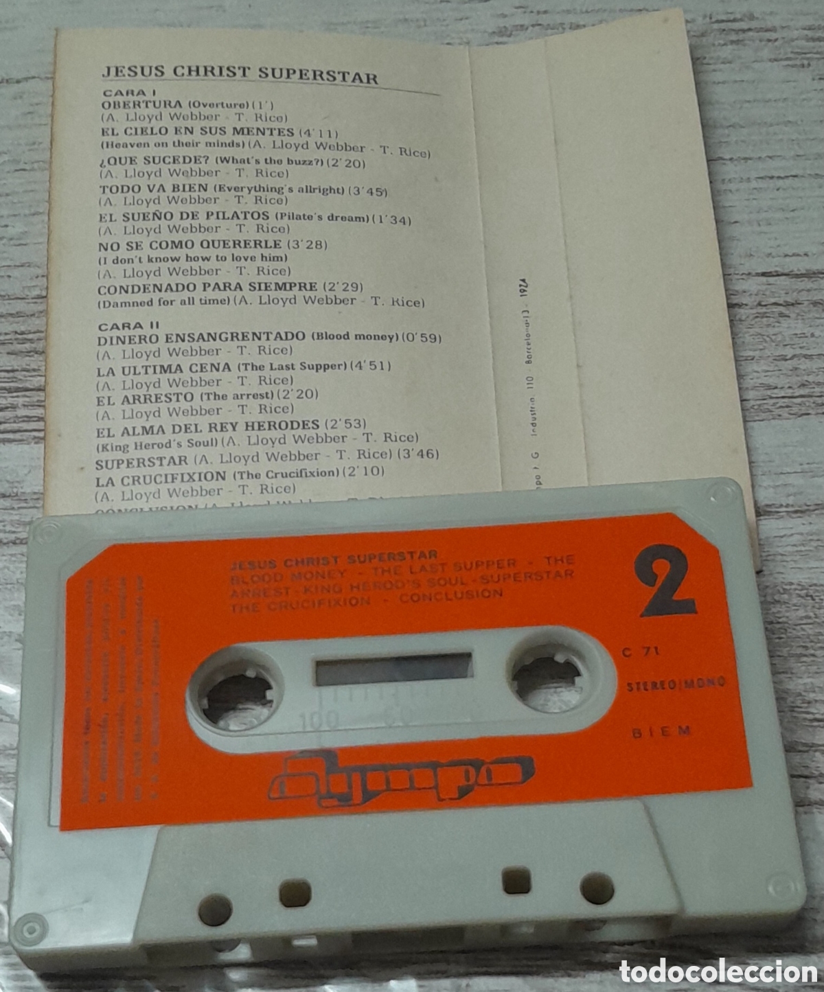 Casetes antiguos: JESUS CHRIST SUPERSTAR - OLYMPO - Foto 2