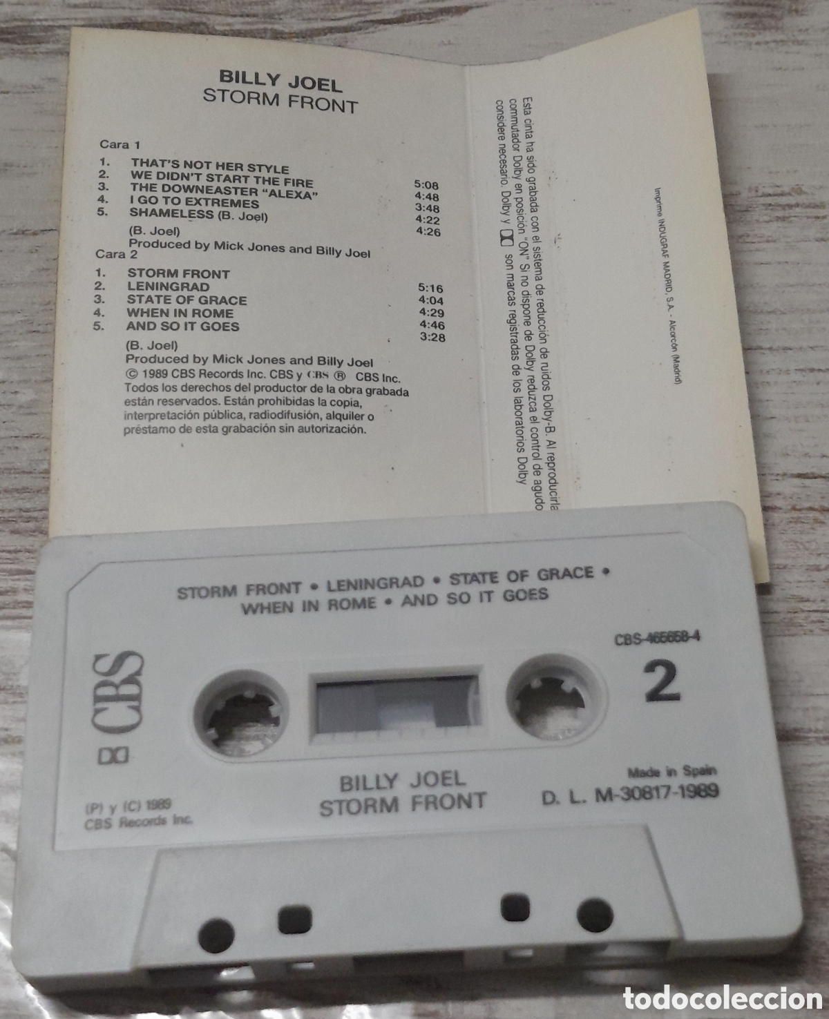 Casetes antiguos: BILLY JOEL - STORM FRONT - Foto 2
