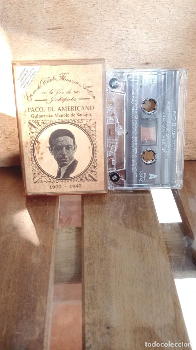Cassette antiche: PACO EL AMERICANO CINTA CASSETTE MUSICA-FLAMENCO, COPLA, CANTE, CANCION ESPA&Ntilde;OLA.