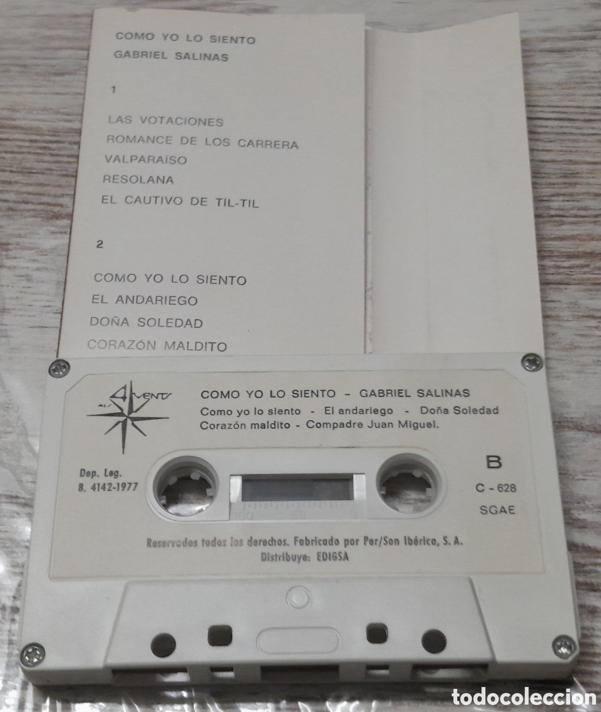 Casetes antiguos: GABRIEL SALINAS - COMO YO LO SIENTO - Foto 2
