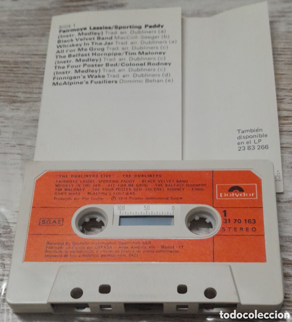 Casetes antiguos: THE DUBLINERS - LIVE - POLYDOR - Foto 2