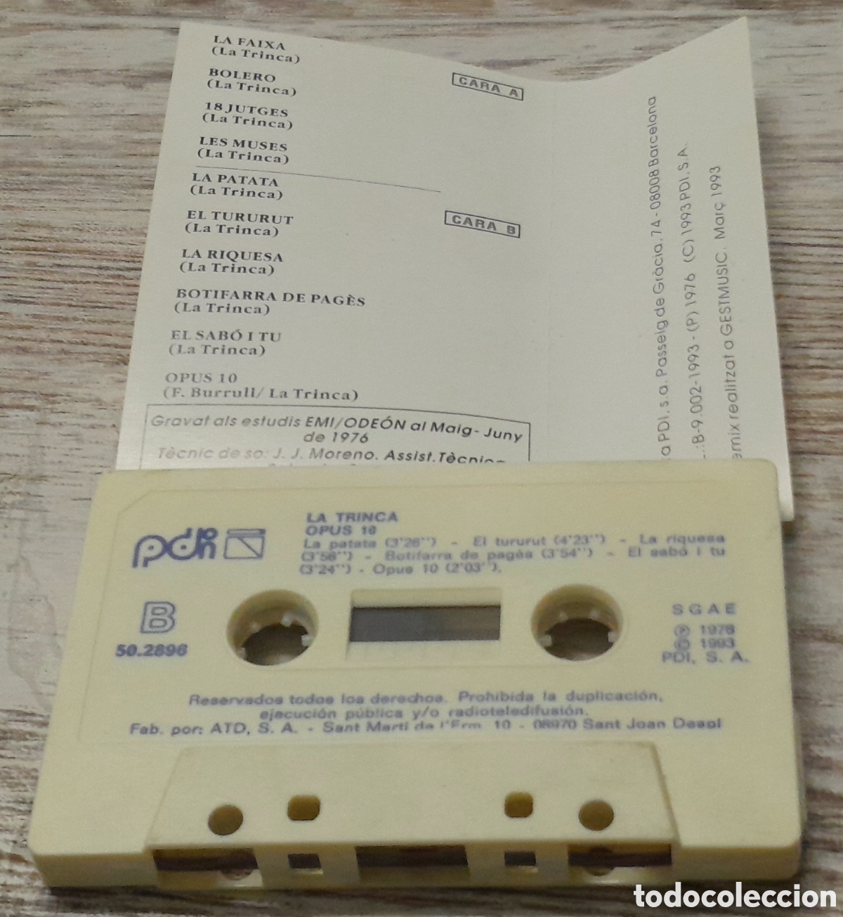 Casetes antiguos: LA TRINCA - OPUS 10 - PDI - Foto 2