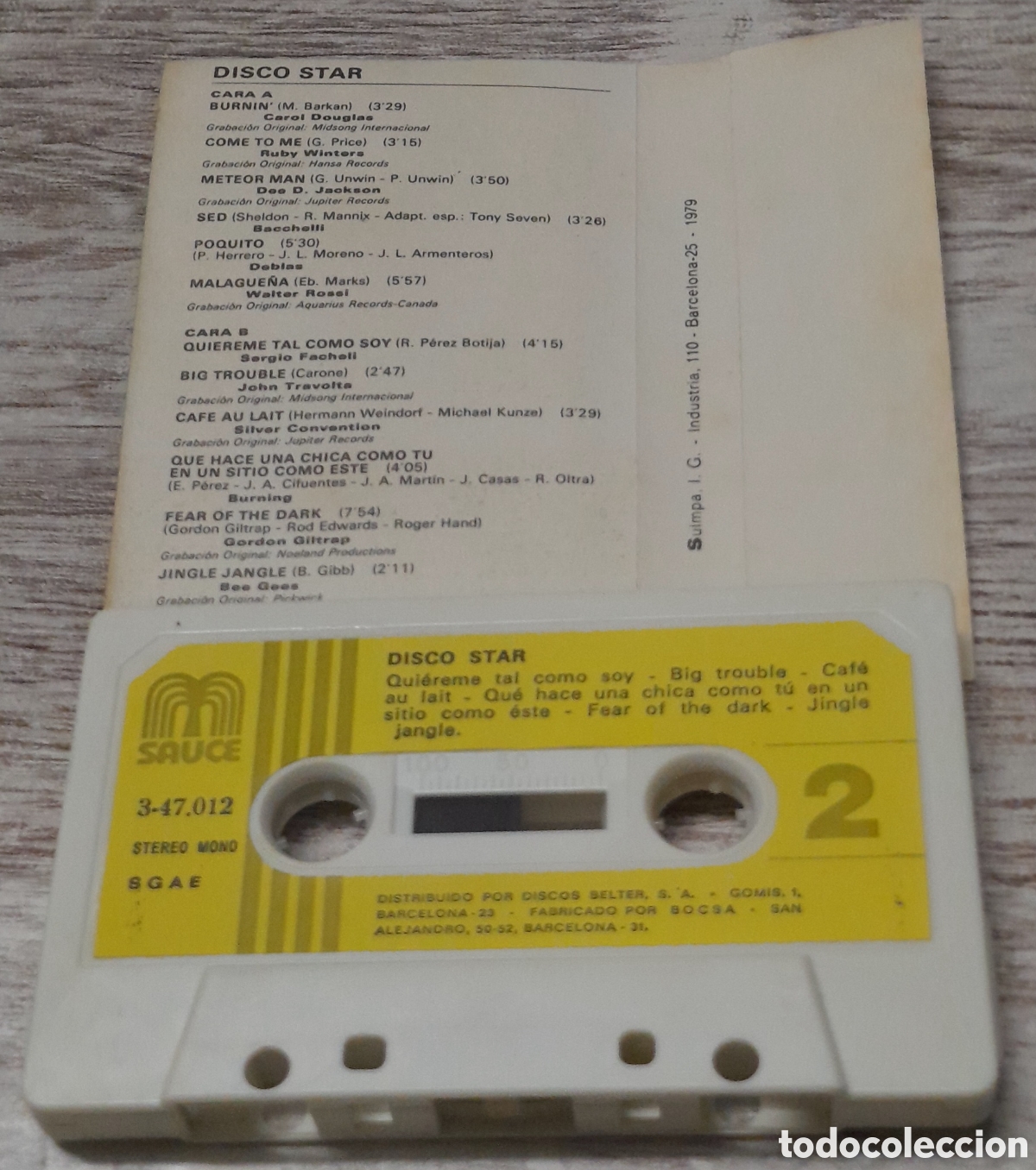 Casetes antiguos: DISCO STAR - JOHN TRAVOLTA - SILVER CONVENTION - BEE GEES - BURNING ... - Foto 2