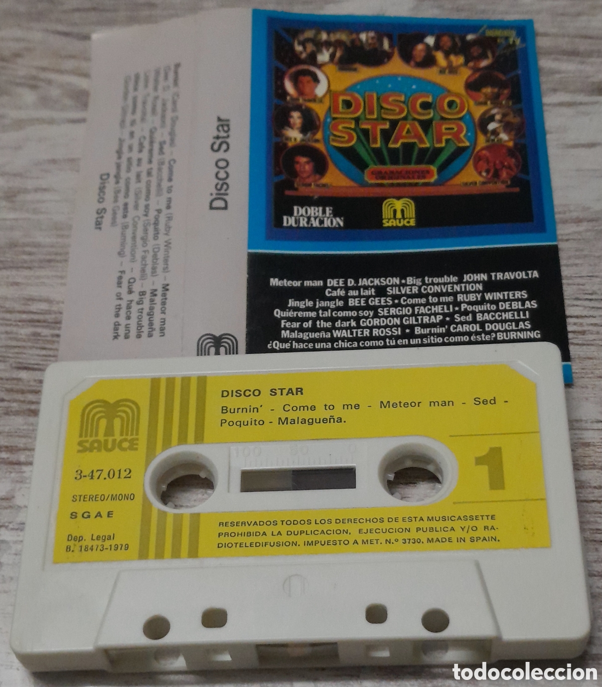 Casetes antiguos: DISCO STAR - JOHN TRAVOLTA - SILVER CONVENTION - BEE GEES - BURNING ... - Foto 1
