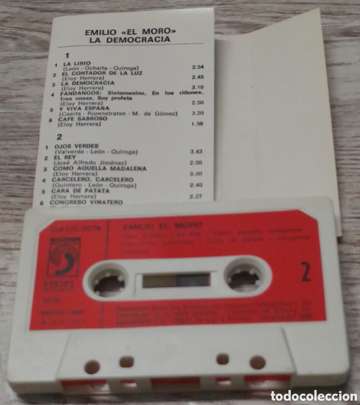 Casetes antiguos: EMILIO EL MORO - LA DEMOCRACIA - Foto 2