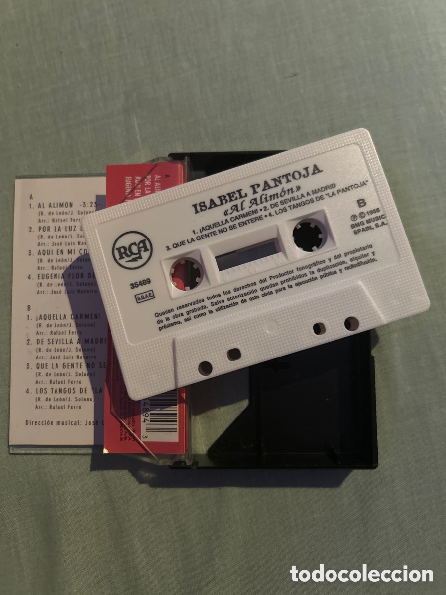Casetes antiguos: Cassette ISABEL PANTOJA, Al alimon 1985 - Foto 6