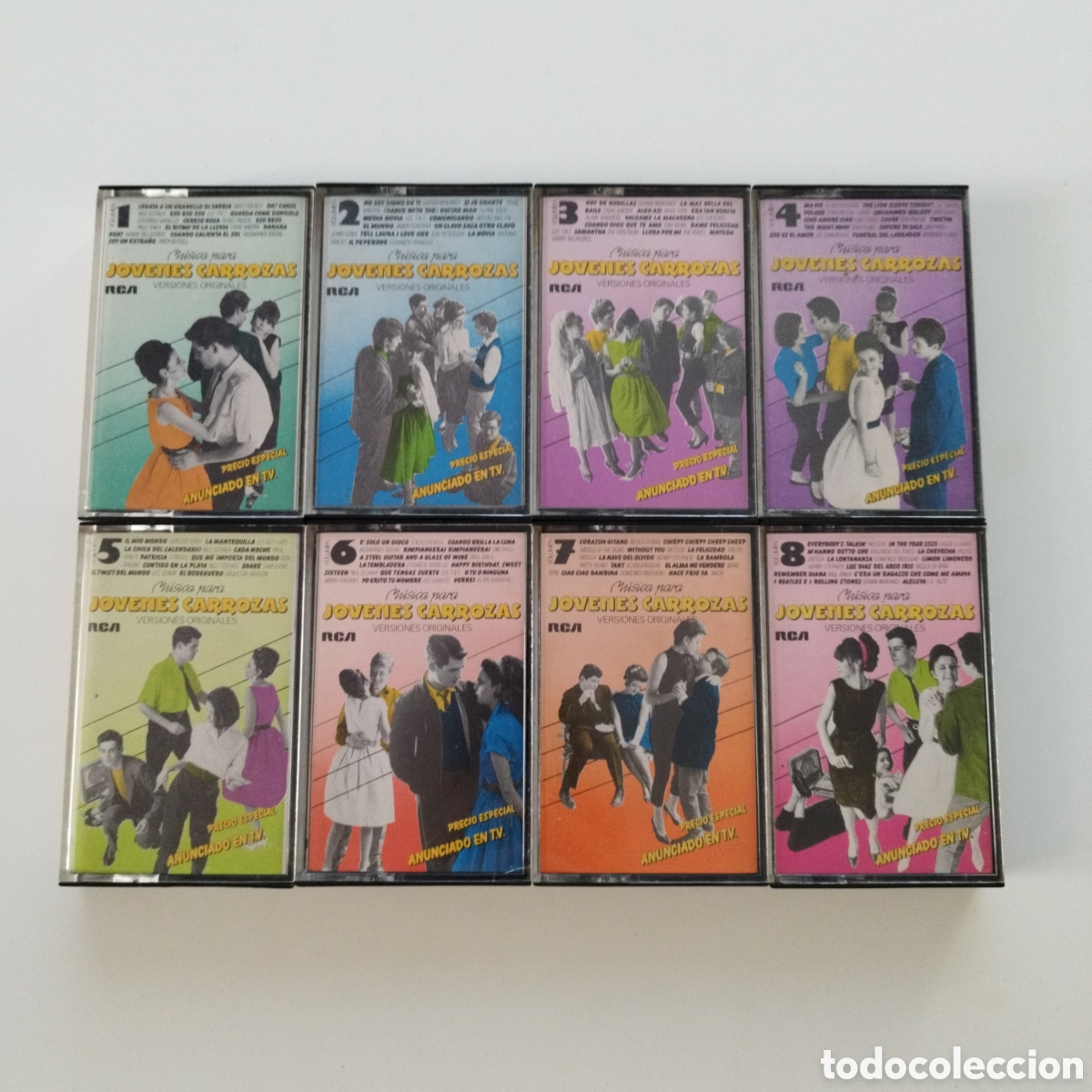 Casetes antiguos: LOTE CASSETTES / JOVENES CARROZAS / DEL # 1 AL 8 / RCA