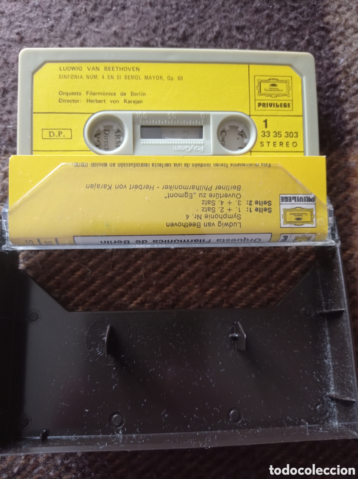 Casetes antiguos: Beethoven - Karajan: 4 sinfon&iacute;a - Foto 2