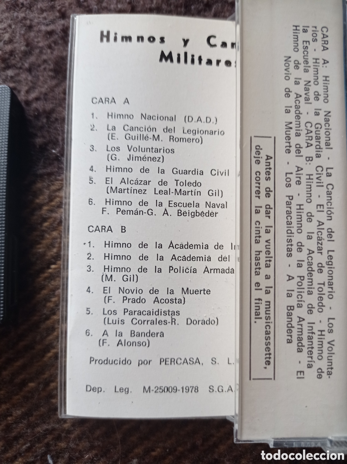 Casetes antiguos: Himnos y canciones militares - Foto 2