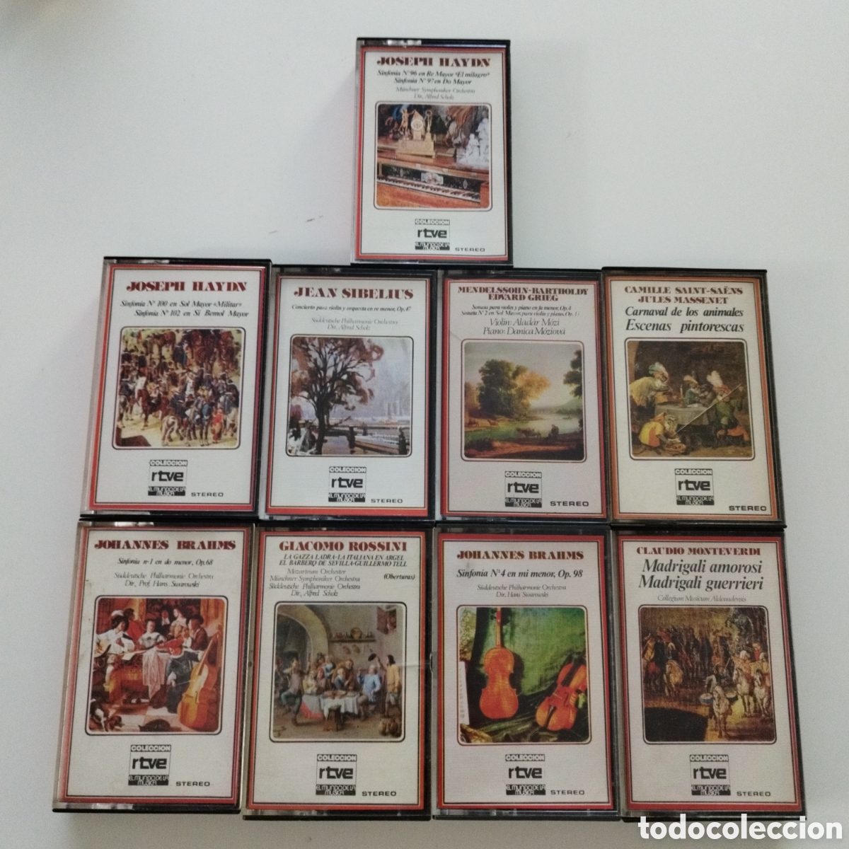 Cassettes Anciennes: LOTE 9 CASSETTES / COLECCION RTVE EL MUNDO DE LA MUSICA / STEREO