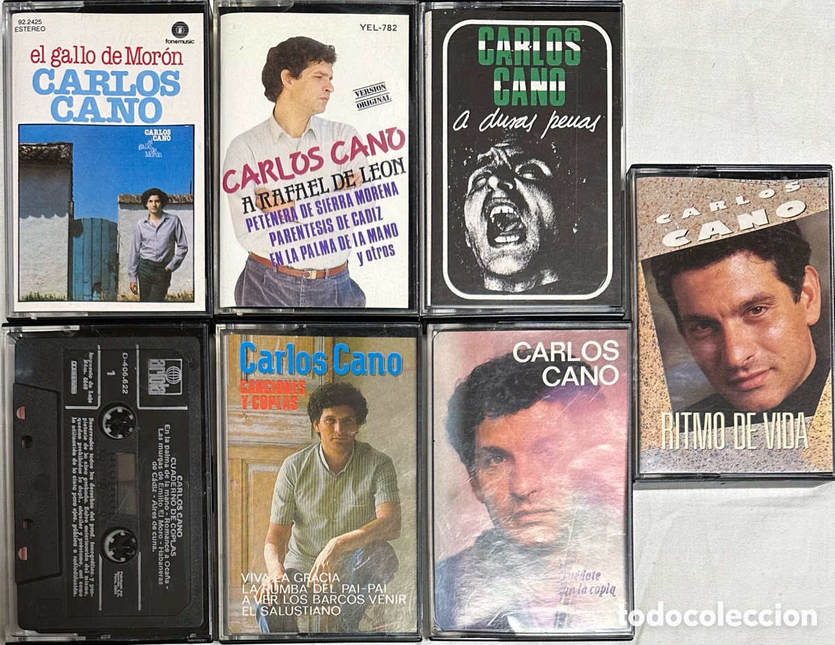 Casetes antiguos: Colecci&oacute;n Carlos Cano, 7 cintas casets. - Foto 2