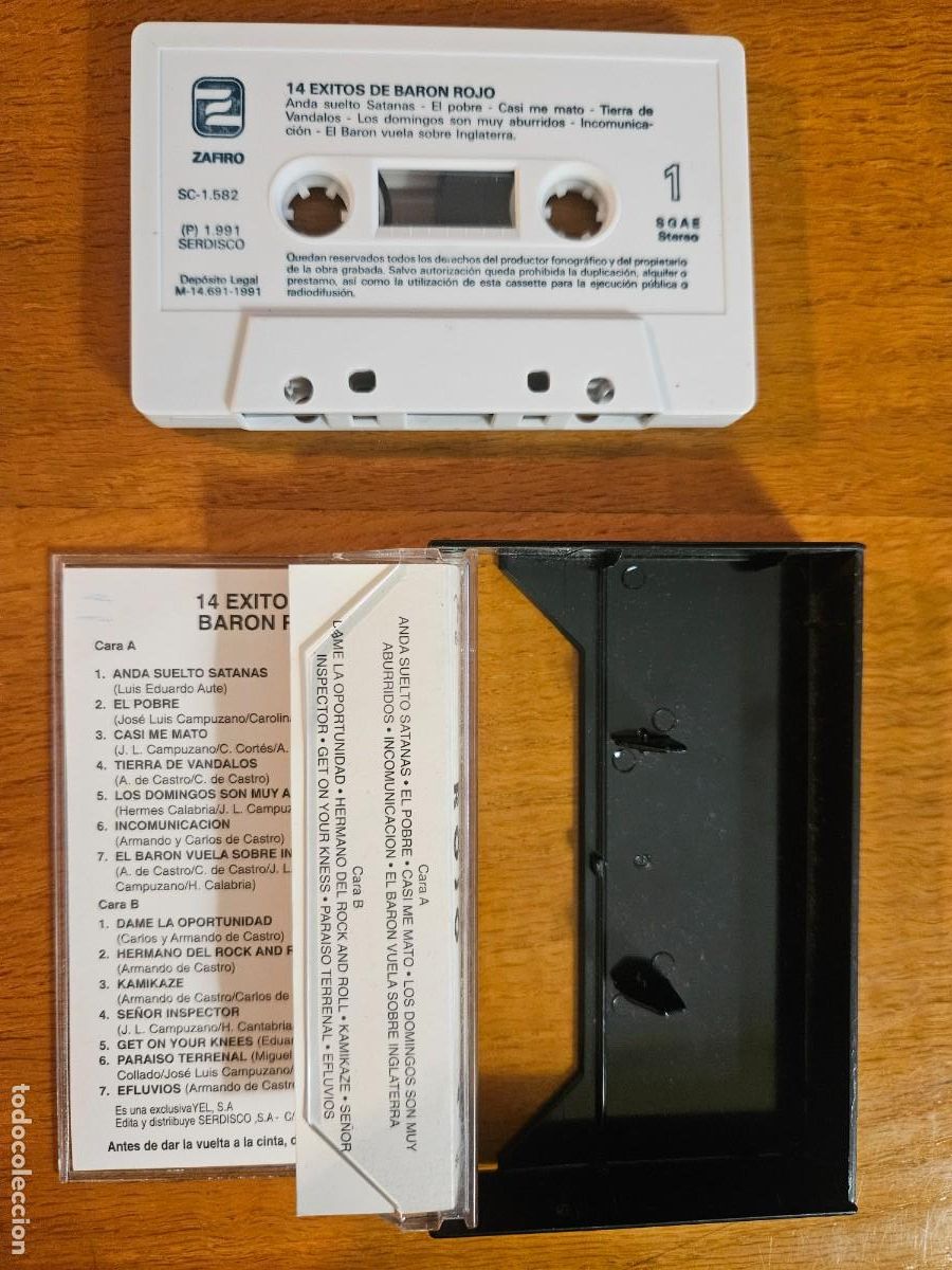 Casetes antiguos: BAR&Oacute;N ROJO - 14 Grandes &Eacute;xitos ( 1991) - Foto 3