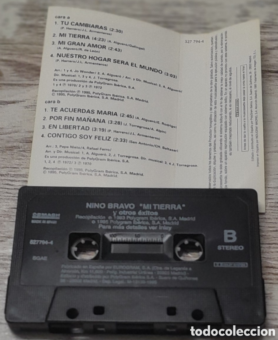 Casetes antiguos: NINO BRAVO - MI TIERRA Y OTROS &Eacute;XITOS!!! - Foto 2