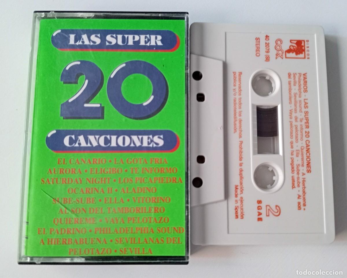 Casetes antiguos: CASSETTE LAS SUPER 20 CANCIONES - Foto 1
