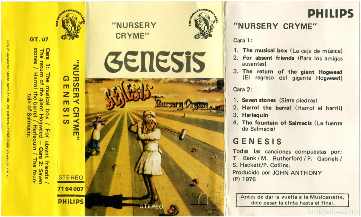 Casetes antiguos: Genesis - Nursery Cryme - Cassette Spain 1976 - - Foto 2