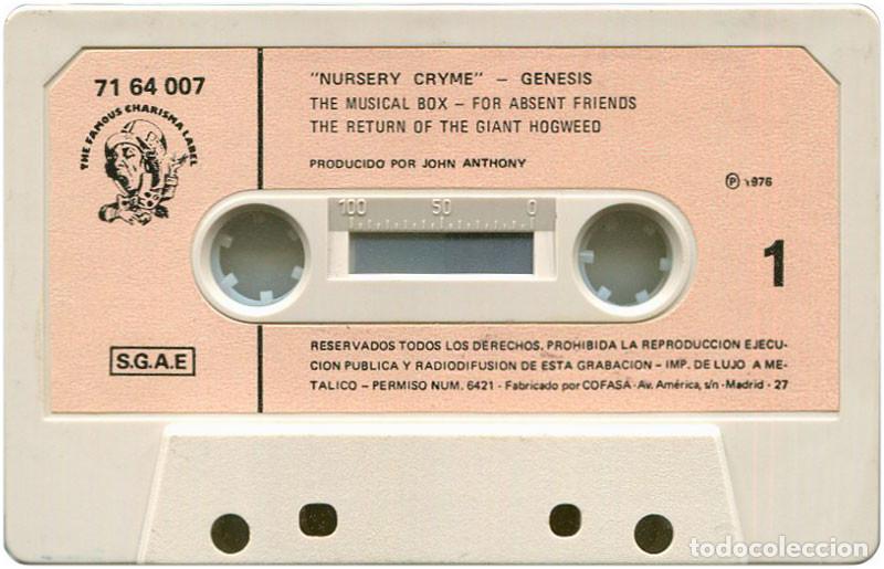Casetes antiguos: Genesis - Nursery Cryme - Cassette Spain 1976 - - Foto 6