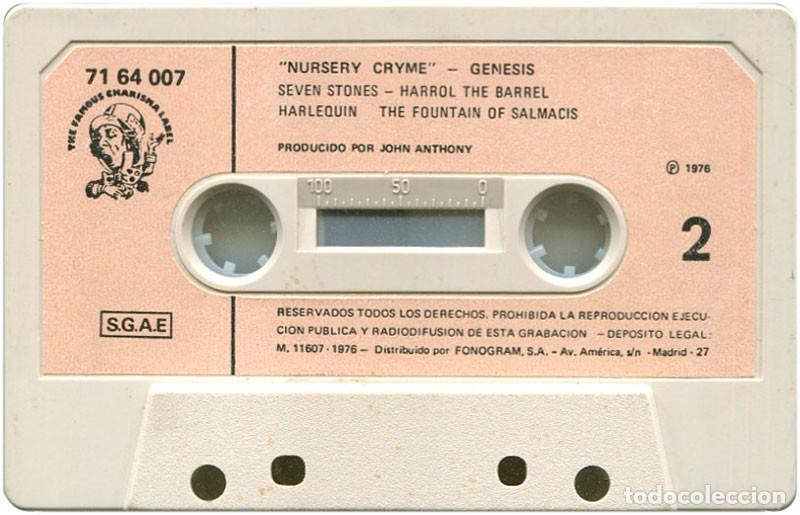 Casetes antiguos: Genesis - Nursery Cryme - Cassette Spain 1976 - - Foto 7