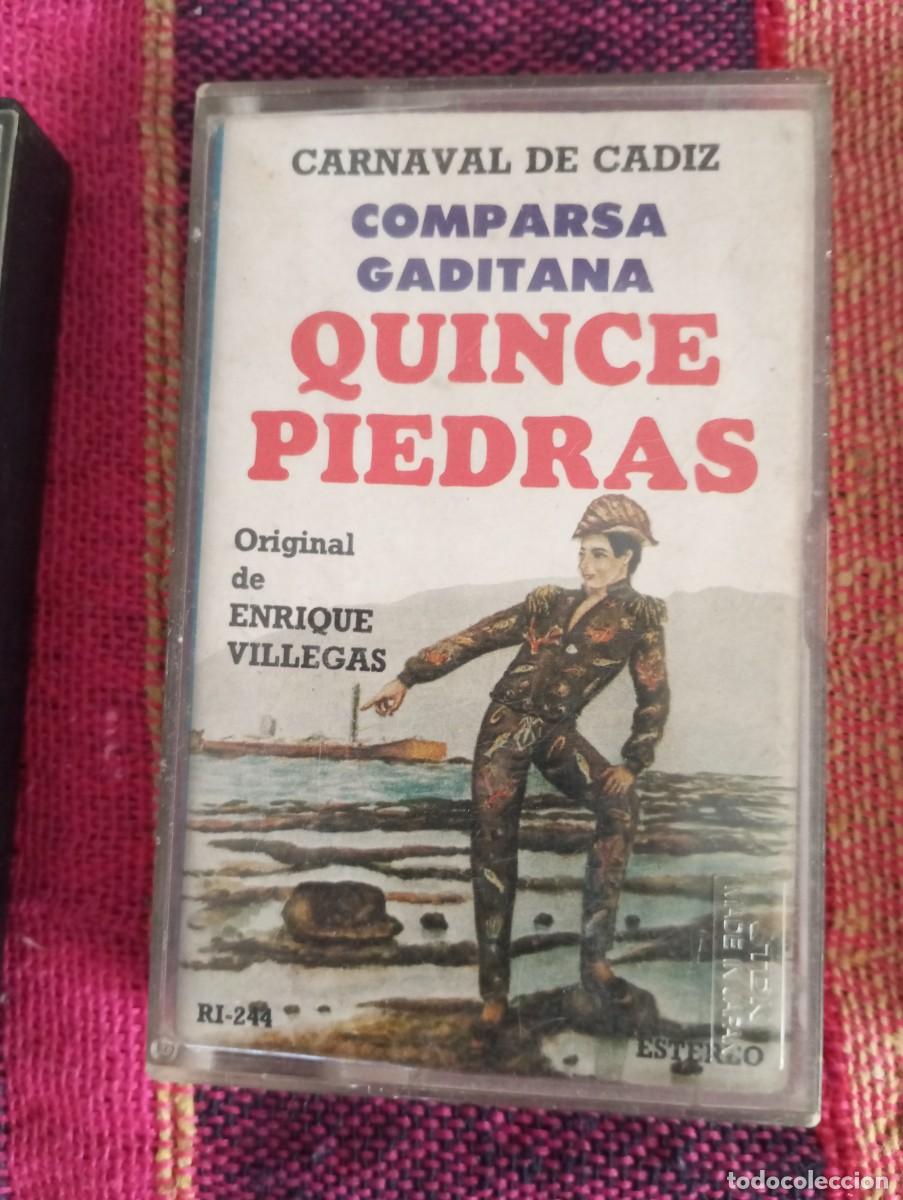 Casetes antiguos: Carnaval de C&aacute;diz comparsa quince piedras casete