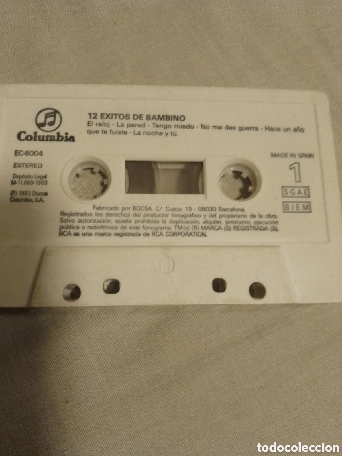 Casetes antiguos: 12 &Eacute;XITOS DE BAMBINO 1983 - Foto 1