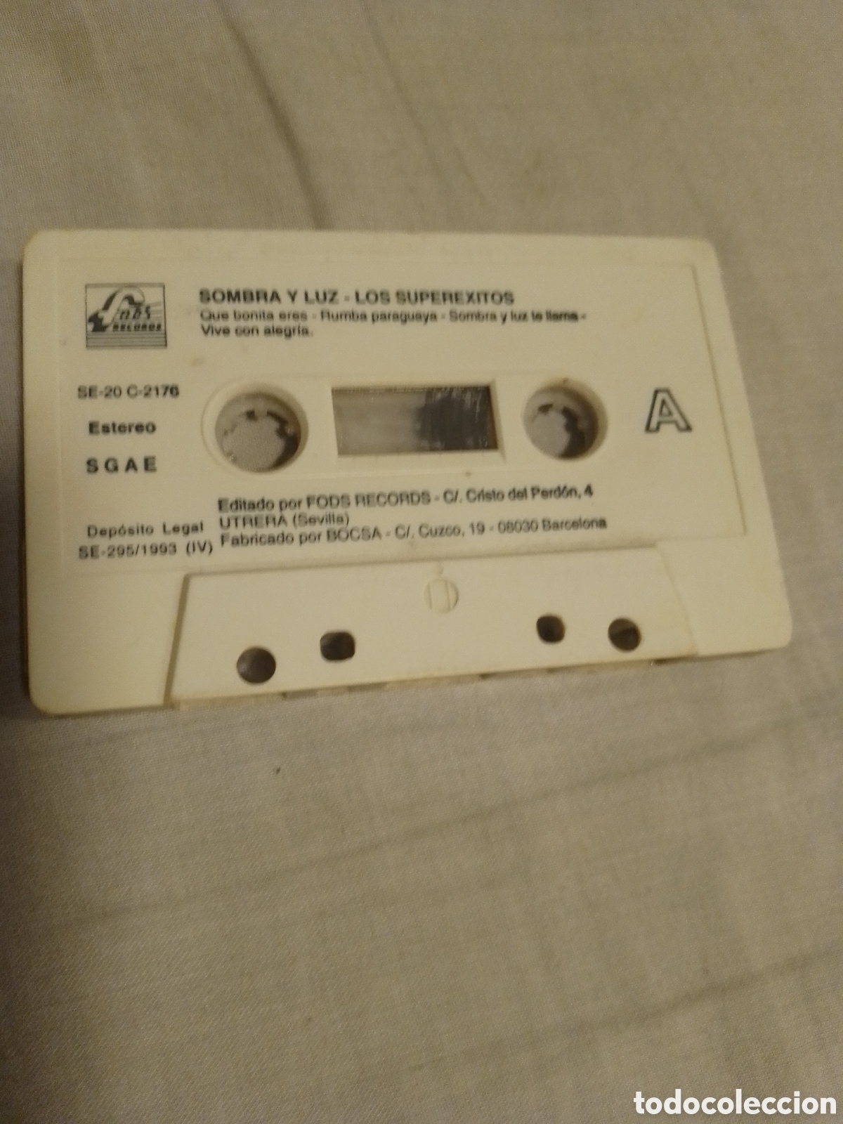 Casetes antiguos: RUMBAS SOMBRA Y LUZ LOS SUPER &Eacute;XITOS 1993 - Foto 1