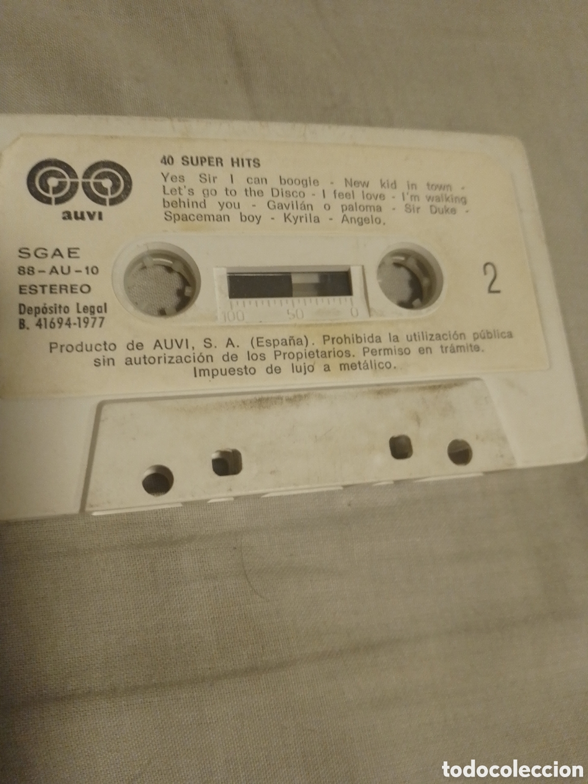 Casetes antiguos: CASSETTE 40 S&Uacute;PER HITS 1977 - Foto 1