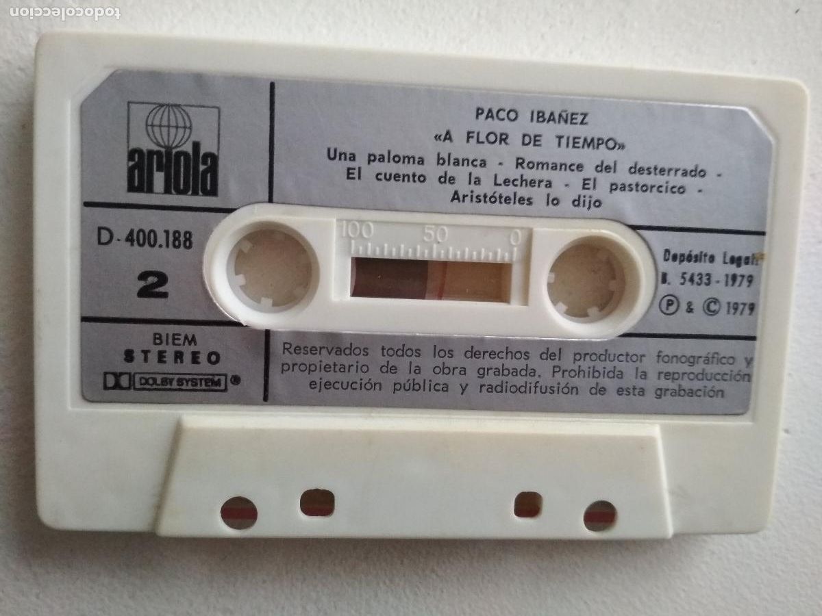 Casetes antiguos: Paco Iba&ntilde;ez &lrm;&ndash; A Flor De Tiempo - Foto 4