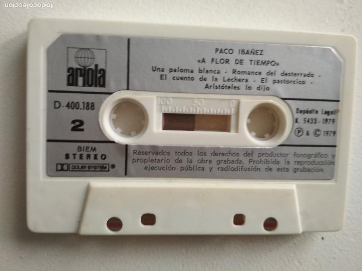 Casetes antiguos: Paco Iba&ntilde;ez &lrm;&ndash; A Flor De Tiempo - Foto 8