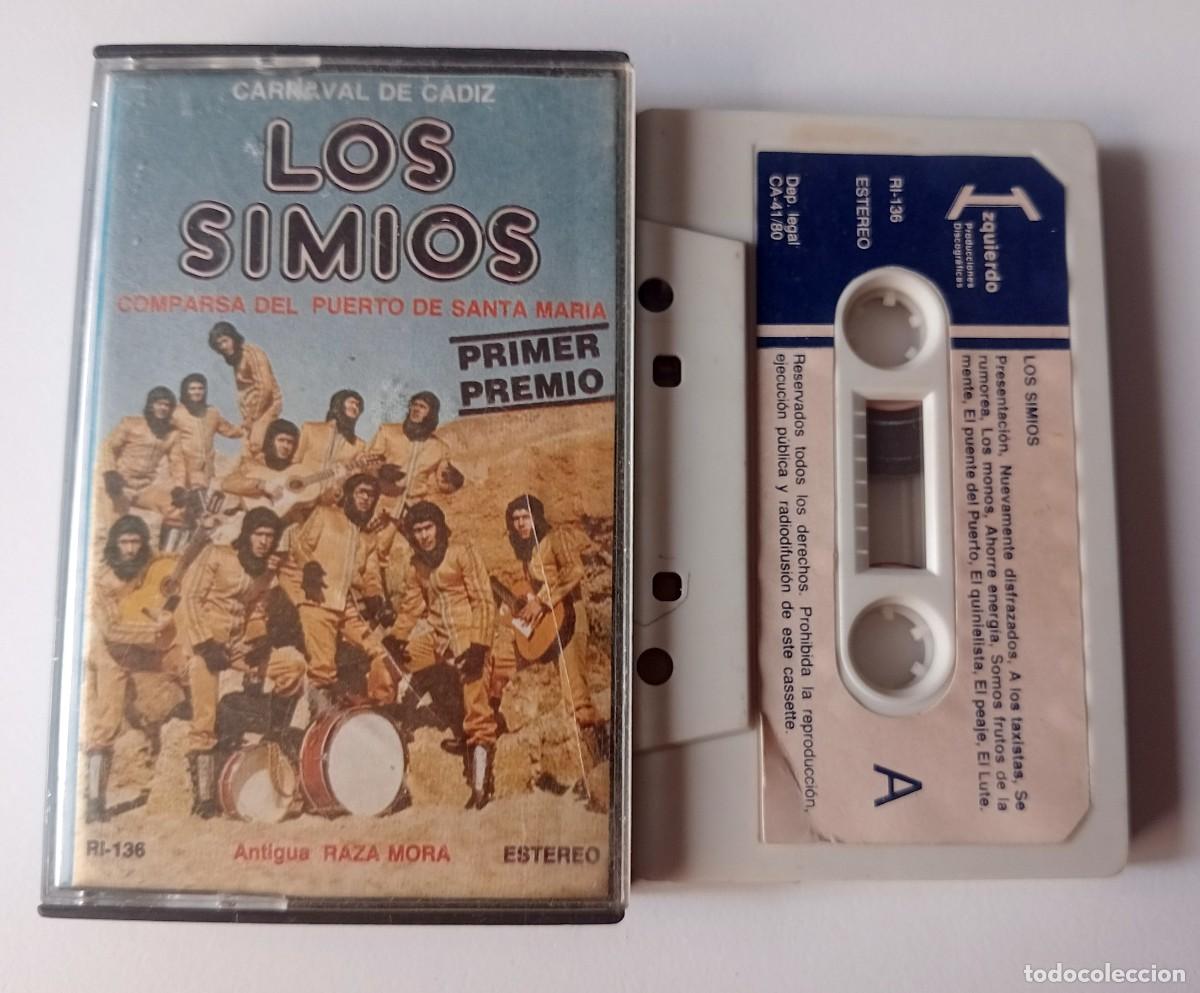 Casetes antiguos: CASSETTE CARNAVAL DE CADIZ 1980 COMPARSA LOS SIMIOS - Foto 1