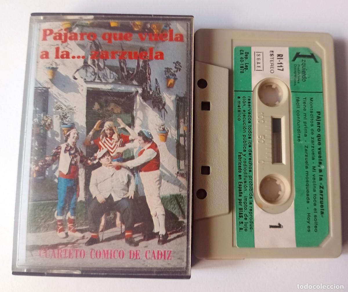 Casetes antiguos: CASSETTE CARNAVAL DE CADIZ 1978 CUARTETO P&Aacute;JARO QUE VUELA, A LA ZARZUELA