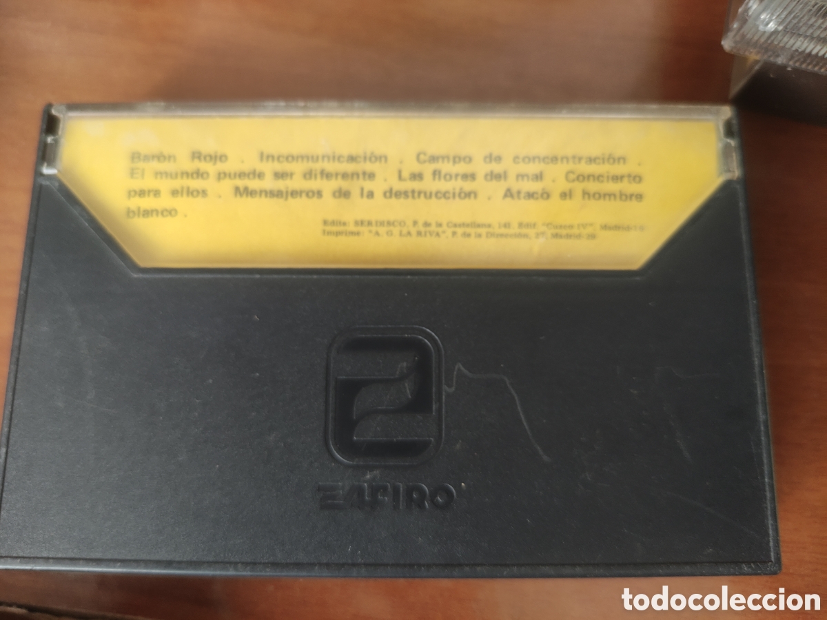 Casetes antiguos: Cassette Bar&oacute;n Rojo/ Al Rojo Vivo - Foto 2