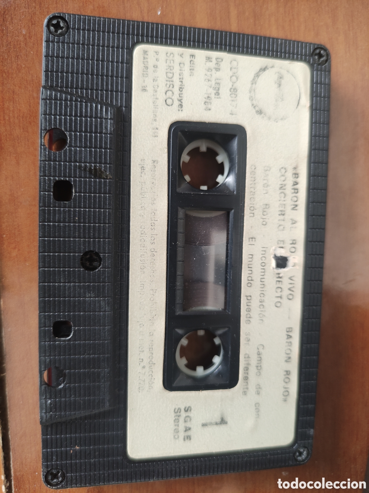 Casetes antiguos: Cassette Bar&oacute;n Rojo/ Al Rojo Vivo - Foto 3