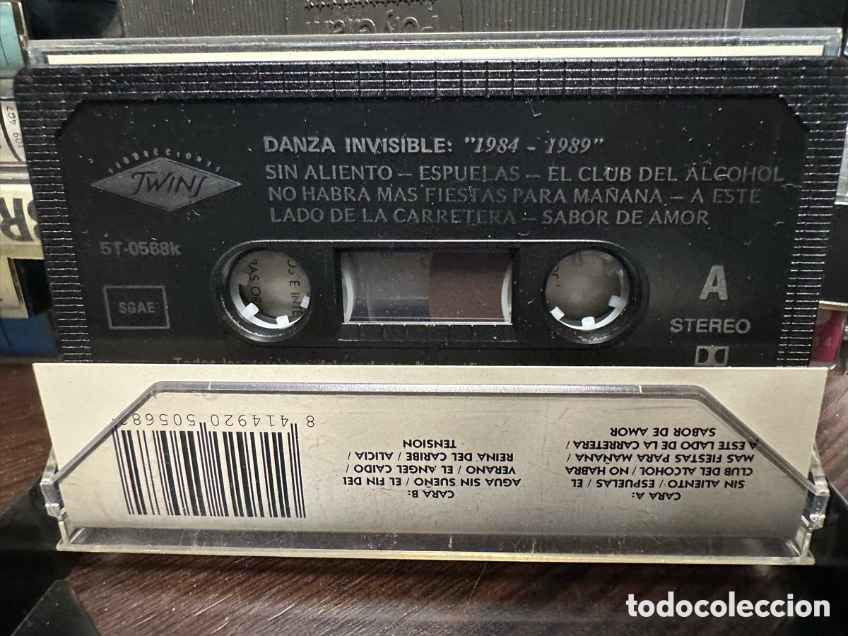 Casetes antiguos: Danza Invisible - 1984 - 1989 (Cass, Comp) - Foto 3