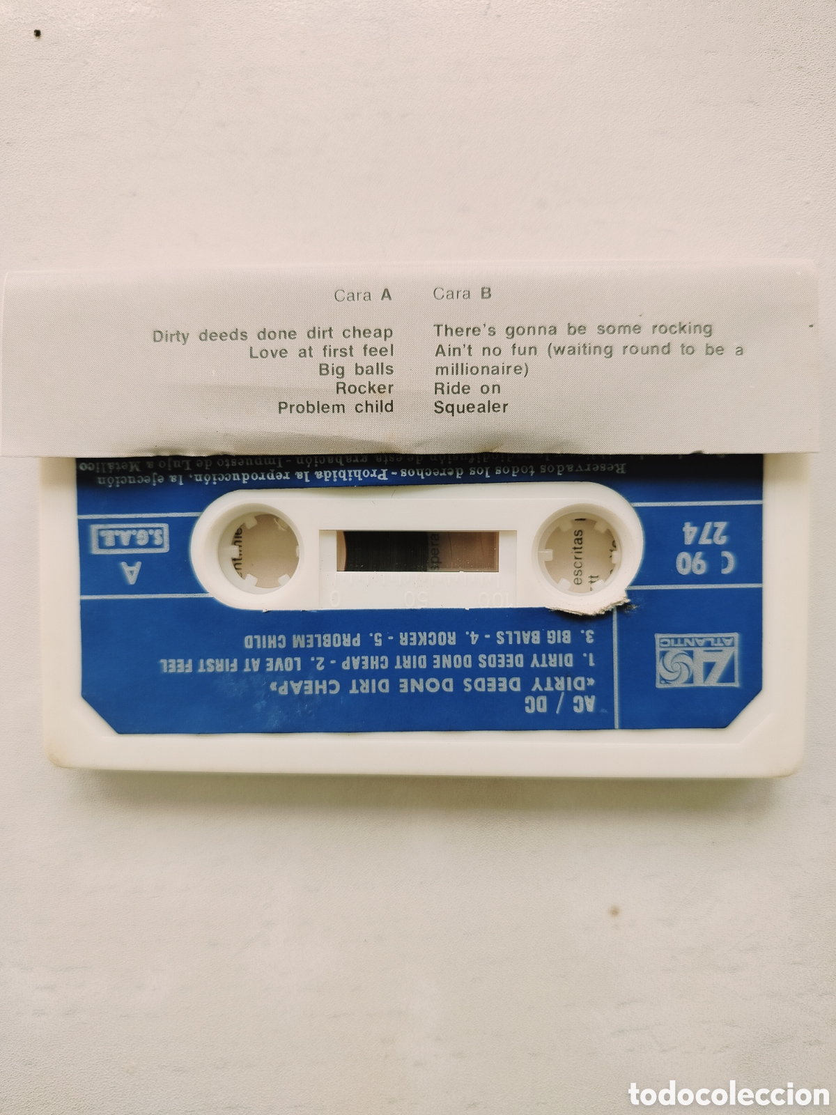 Casetes antiguos: Cassette AC/DC 1980. - Foto 2