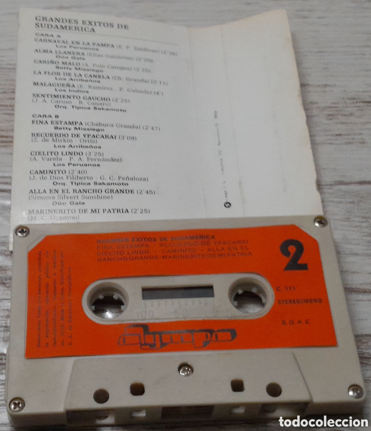 Casetes antiguos: GRANDES EXITOS DE SUDAMERICA - Foto 2