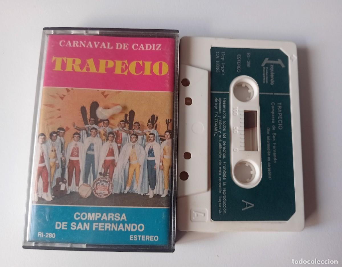 Casetes antiguos: CASSETTE CARNAVAL DE CADIZ 1985 COMPARSA TRAPECIO - Foto 1